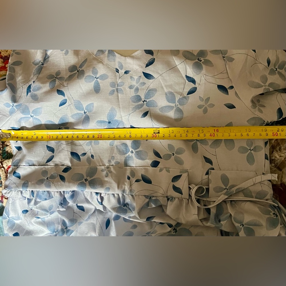 Light Blue Floral Women's Dresses - Picture 7 of 8
